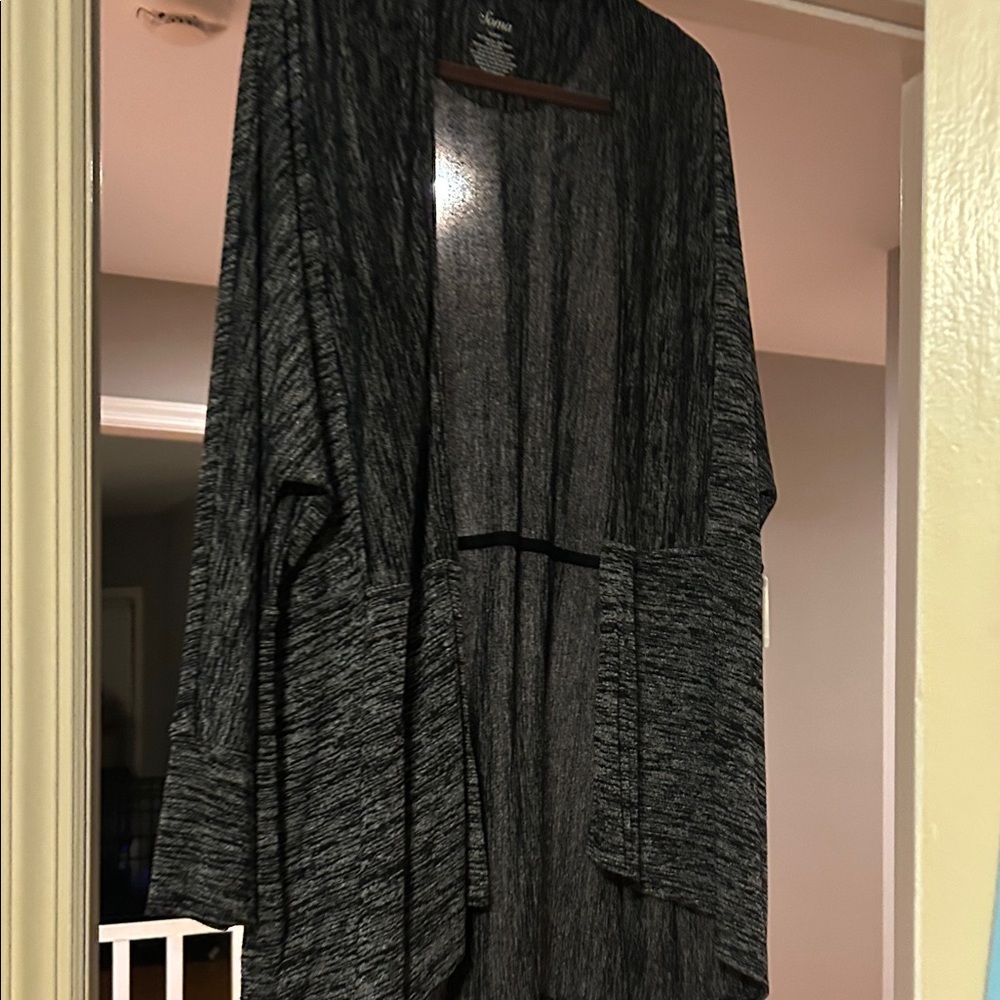 Soma Black Open-Front Cardigan